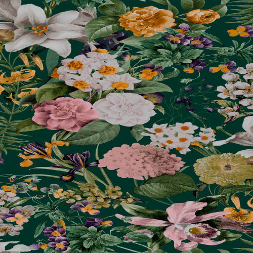 Graham & Brown Glasshouse Flora Wallpaper - 111731 - Midnight