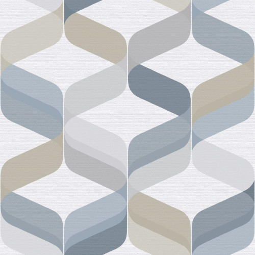 Graham & Brown Retro Wallpaper - 104815 - Denim