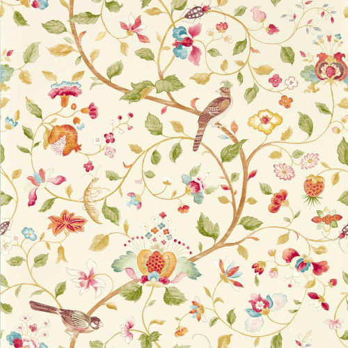 Sanderson Aril's Garden Wallpaper - 217238 - Olive / Mulberry