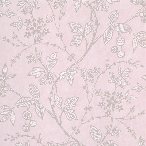 Little Greene Wrest Trail Wallpaper - 0291WRPINKZ - Pink Plaster