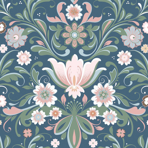 Galerie Ostanskar Wallpaper - S24114 - Pink / Green / Blue