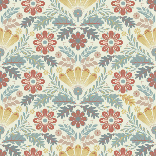 Galerie Klockrike Wallpaper - S24121 - Yellow / Orange / Blue / White
