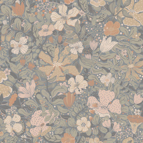 Galerie Midsommar Wallpaper - S63020 - Pink / Orange / Green