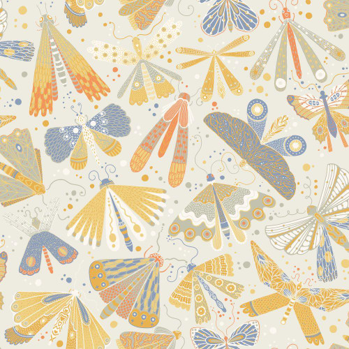 Galerie Flyga Wallpaper - S63023 - Yellow / Blue / Orange