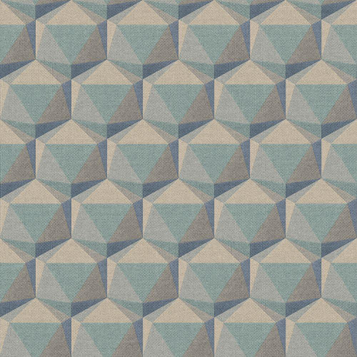 Galerie Geometric Motif Wallpaper - FS72042 - Beige / Blue / Green