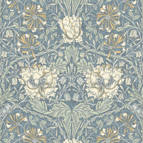 Galerie Ogee Flora Wallpaper - ET12602 - Blue / Sage / Cream
