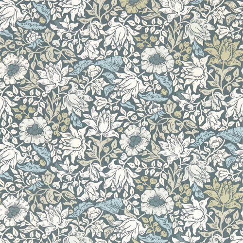 Mallow Wallpaper - W0173/01 - Slate / Dove
