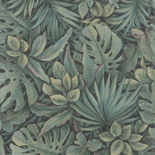Galerie Jungle Leaves Wallpaper - 33304 - Green / Black