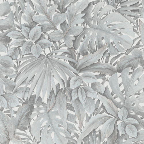 Galerie Jungle Leaves Wallpaper - 33306 - White / Sage