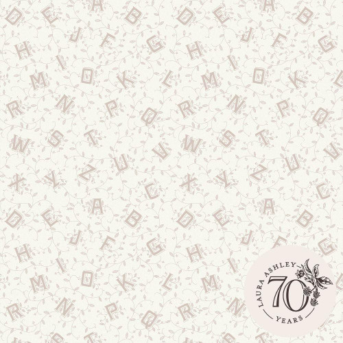 Laura Ashley Alphabet Wallpaper - 119862 - Dove Grey