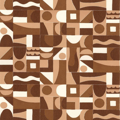 Casamance Gourna Wallpaper - 76182956 - Terracotta / Cuivre