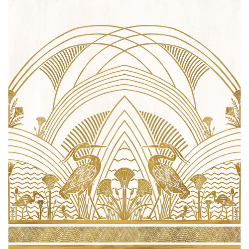 Casamance Elephantine Wallpaper - 76193160 - Blanc / Dore