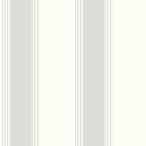 Galerie Italian Style Stripe Wallpaper - 28870 - Cream / Silver Grey