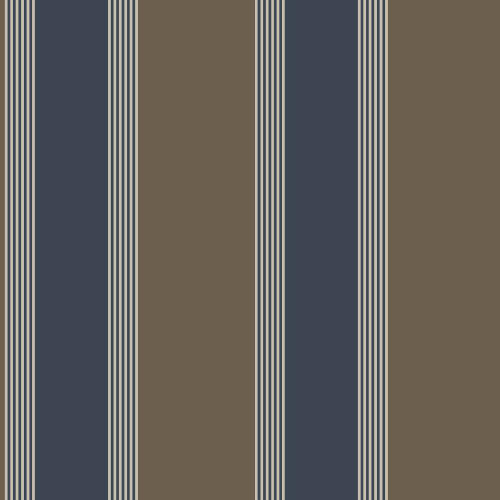 Galerie Italian Style Stripe Wallpaper - 28879 - Blue / Bronze Brown