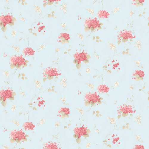 Galerie Hortensia Trail Wallpaper - PF38110 - Teal / Pink