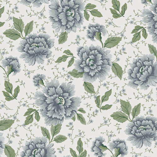 Laura Ashley Pickworth Posy Wallpaper - 122747 - Pale Seaspray Blue