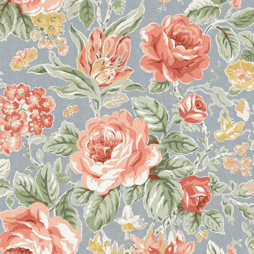Laura Ashley Wild Roses Wallpaper - 122753 - Ochre Yellow