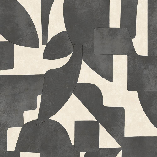 Holden Decor Abstract Angles Wallpaper - 13741 - Cream / Charcoal