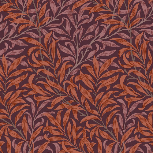 William Morris at Home - Willow Bough Wallpaper - 124243 - Plum