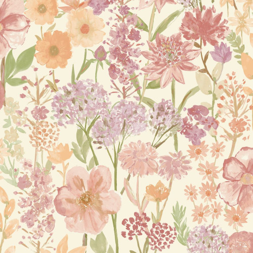 Grandeco Wildflowers Wallpaper - A61603 - Cream