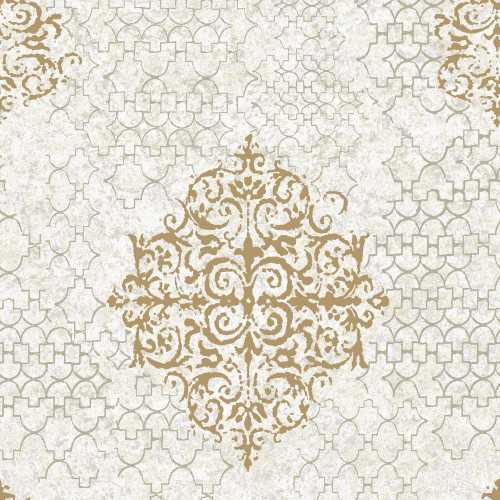 Galerie Wallcoverings Damask Wallpaper - CM2485 - Cream / Gold