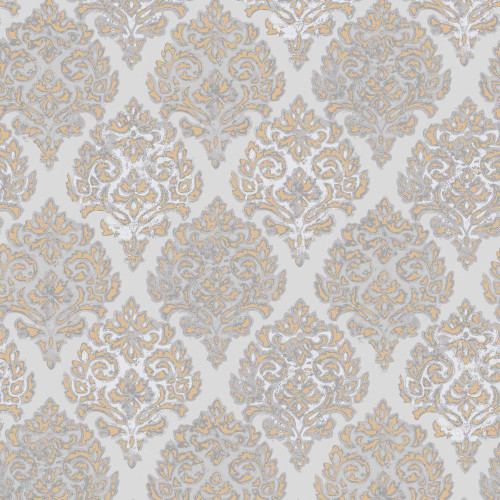 Galerie Wallcoverings Modern Damask Wallpaper - MT2035 - Rose Gold
