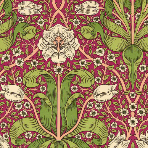 Morris & Co Spring Thicket Wallpaper - 217337 - Maraschino Cherry
