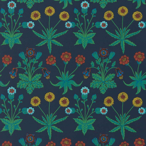Morris & Co Daisy Wallpaper - 510034 - Midnight