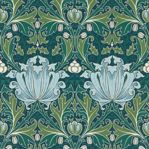 Morris & Co Helena Wallpaper - 217359 - Indigo / Boughs