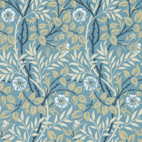 Morris & Co Sweet Briar Wallpaper - 217369 - Mineral / Linen