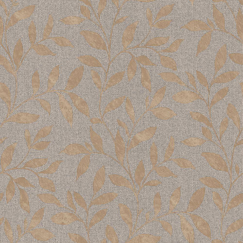 Galerie Loose Leaf Wallpaper - G68027 - Bronze Brown