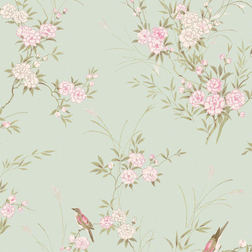 Rachel Ashwell Bird Chinoiserie  Wallpaper - 125120 - Green