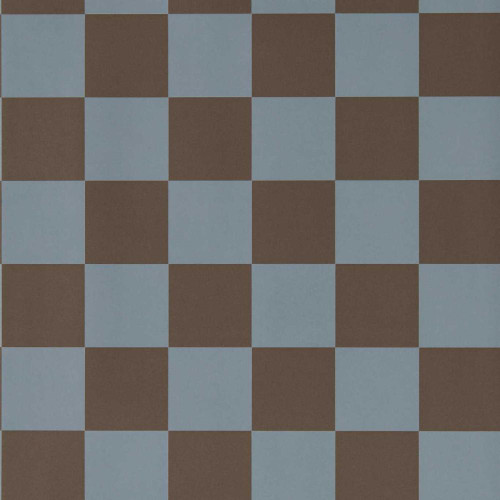 Harlequin Henry Holland Blenets Check Wallpaper - 113168 - Atlantic / Chocolate