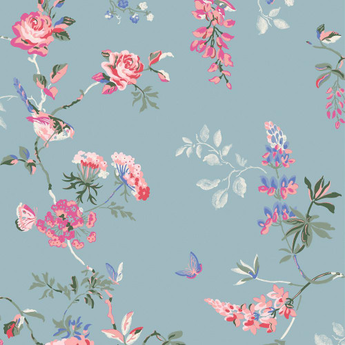 Cath Kidston Birds & Roses Wallpaper - 125504 - Summer