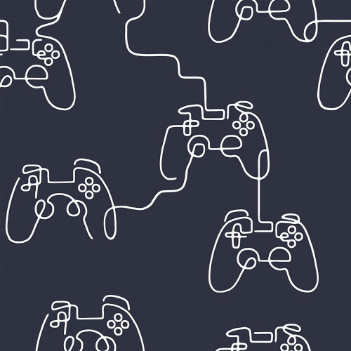 NEXT Gamer Doodle Wallpaper - 127712 - Navy