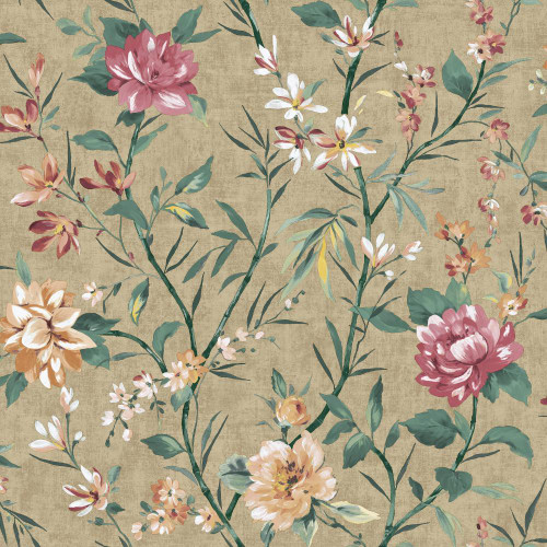 Holden Decor Oriental Trail Wallpaper - 13821 - Taupe