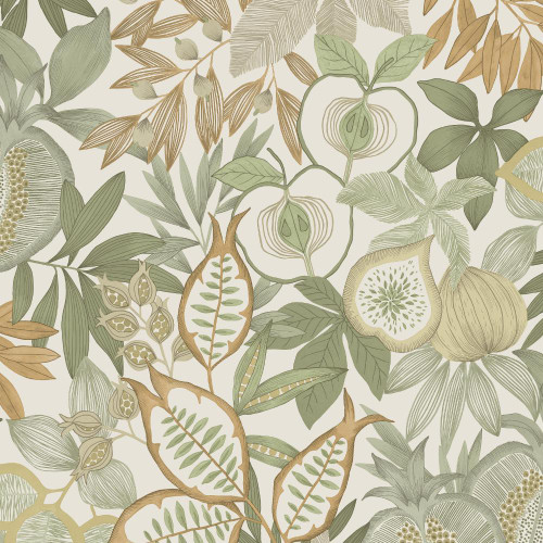 Holden Decor Exotic Fruit Wallpaper - 13850 - Green / Orange