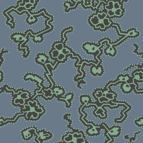 Adelaide Wallpaper - BP6304 - Chinese Blue / Railings / Arsenic