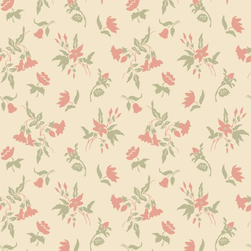 Auguste Wallpaper - BP6503 - White Tie / Cooking Apple Green / Blooth Pink