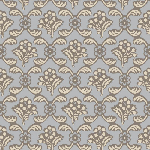 Barace Wallpaper - BP6604 - Mole's Breath / Parma Grey / School House White