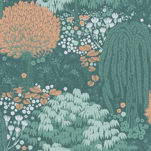 Galerie Fairytale Leaves Wallpaper - FL61132 - Green / Orange