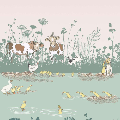 Little Greene Riverside Capers Wallpaper - 0231RIQUACK - Quack