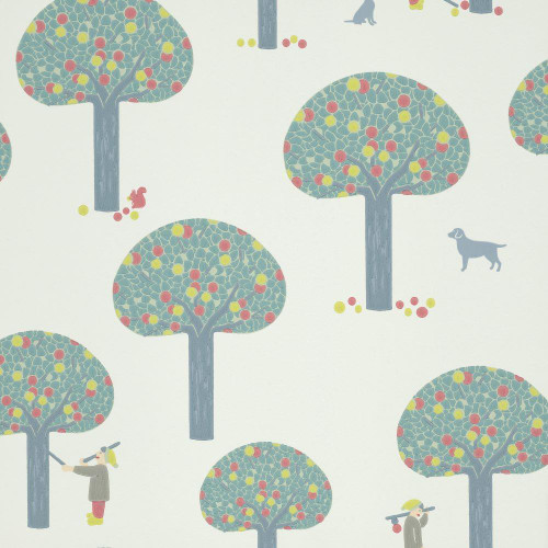 Little Greene Rodney Street Wallpaper - 0231RODELIC - Delicate Blue