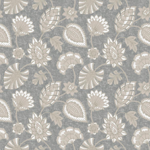 Galerie Flower Fan Wallpaper - DWP0351-04 - Light Silver Grey
