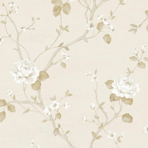 Galerie Luisella Floral Wallpaper - G68667 - Cream / Beige / Gold