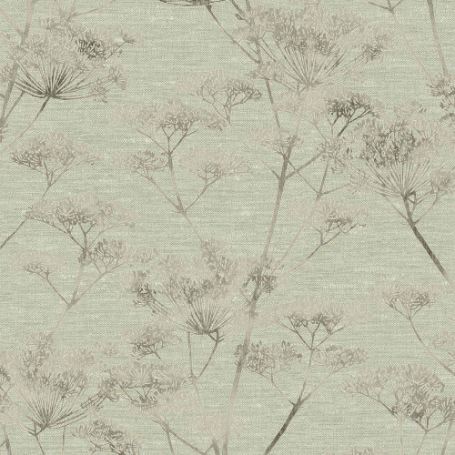 Graham & Brown Serene Seed head Wallpaper - 119965 - Sage