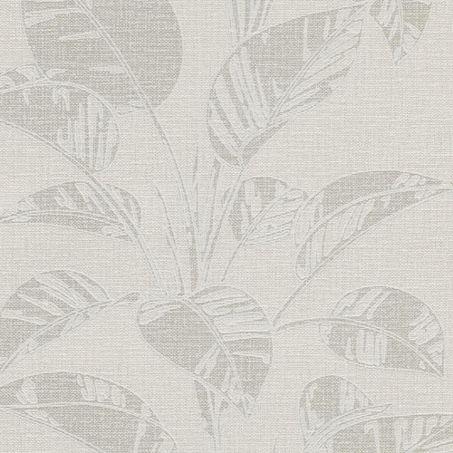 Erismann Largo Leaf Wallpaper - 10459-02 - Beige Metallic