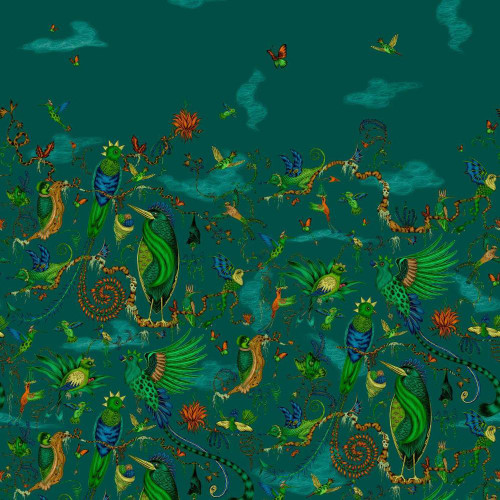 Clarke & Clarke Cloud Forest Wallpaper - W0200/02 - Teal