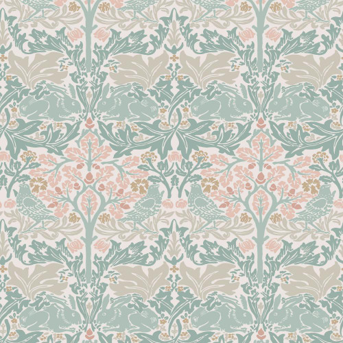 William Morris at Home Brother Rabbit Wallpaper - 140499 - Lullaby Blues