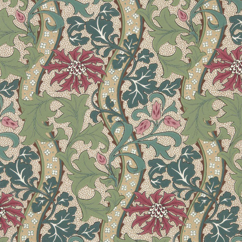 Morris & Co - Cornflower Wallpaper - 217580 - Madder / Forest